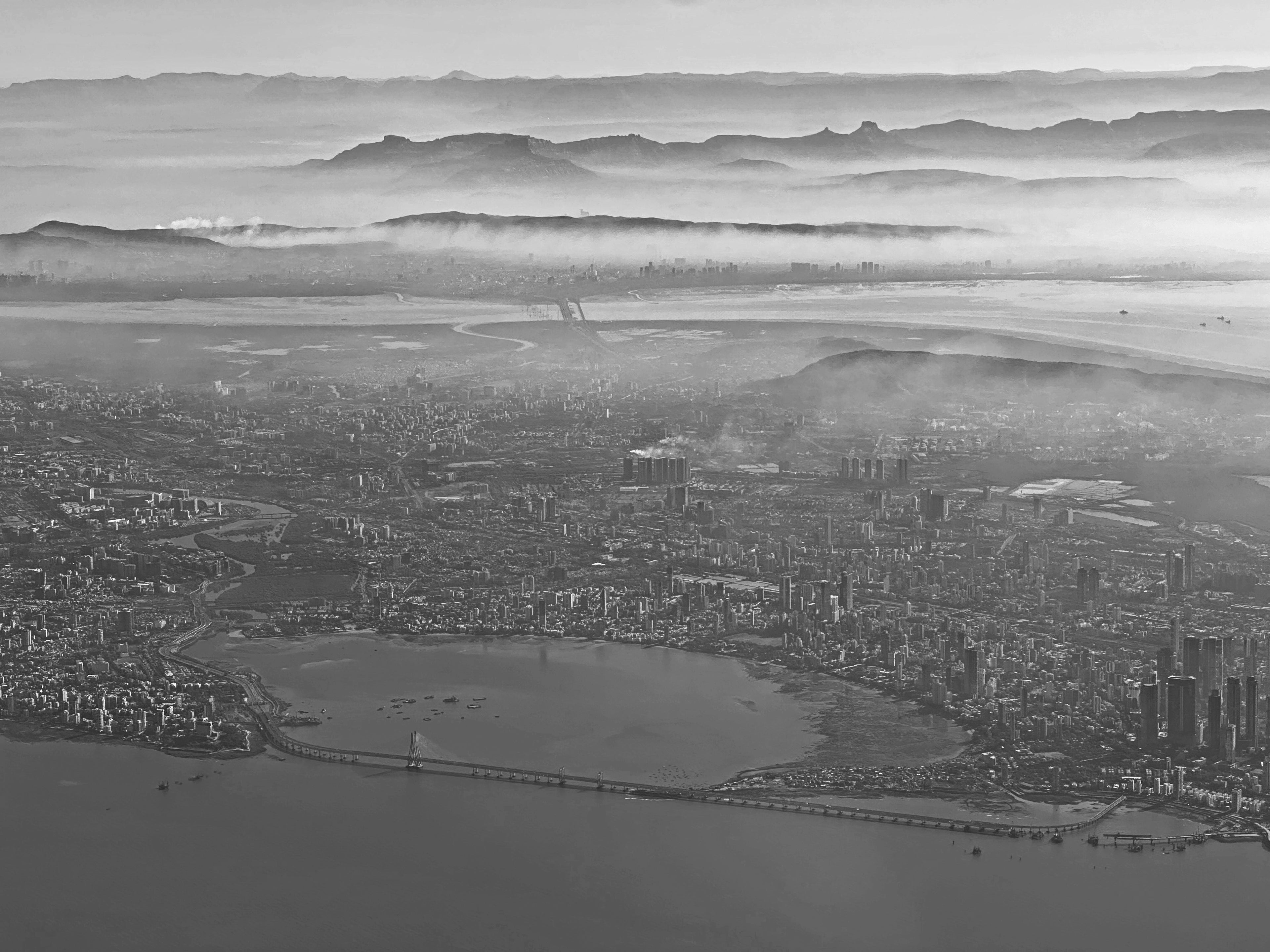 Bombay - Dawn in shades of grey.
